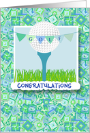 Tee an Ball Made Golf Team Congratulations card