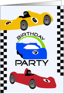 Sports Car Racing Birthday Party Invitation card