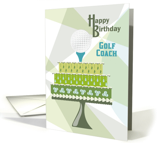 Golf Ball and Tee for Coach Happy Birthday card (1287876)
