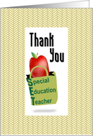 Tote and Apple Thank You Special Education Teacher card