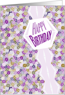Illustrated Beads Happy Birthday card