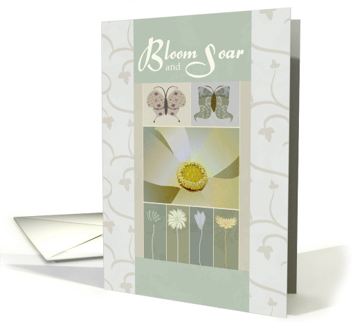 Bloom and Soar Wedding Congratulations card (1369824)