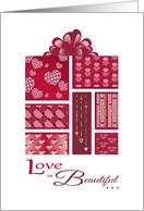 Love is Beautiful Package Anniversary card