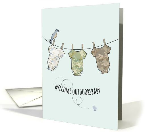 Welcome Outdoorsbaby New Baby Congratulations card (1392258)