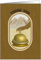 Golden Service Bell Thank You Concierge card
