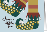 Elf Feet Holiday Fun Podiatrist Health card