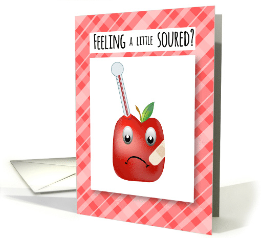 Sour Apple with Thermometer Get Well card (1431054)