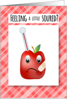Sour Apple with Thermometer Get Well card