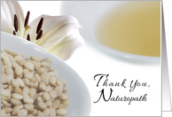 Seeds and Flower with Oil Thank You Naturopath card