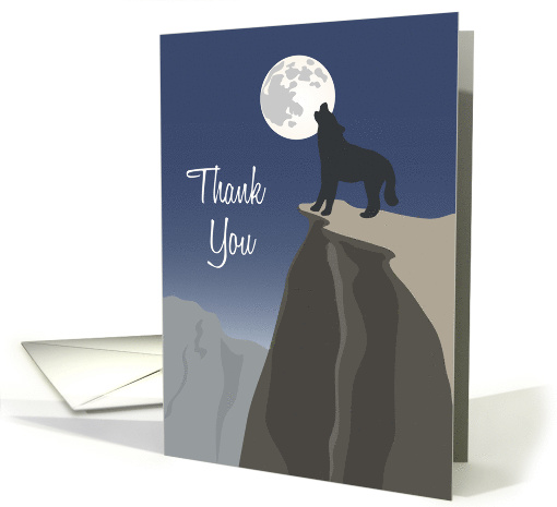 Wolf Howling Out a Thank You card (1511418)