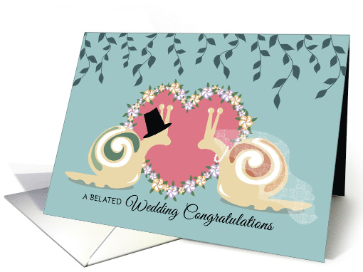 Snails Belated Wedding Congratulations card (1548318)