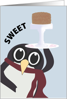 Penguin Cake Happy Birthday card