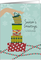 Season’s Greetings Volunteer Gifts Stacked card