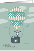 Sweetheart Camera Hot Air Balloon Happy Birthday card