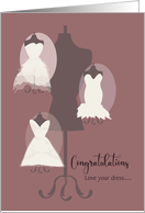 Congratulations Love Your Dress Bridal Wedding Planning card
