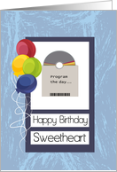 Sweetheart Compact Disc CD Happy Birthday card