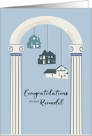 Houses and Archway Congratulations Remodel card