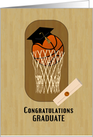 Basketball Graduation Congratulations card