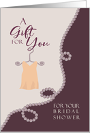Bridal Shower Gift Hanging Dress card