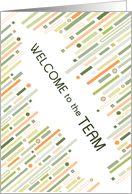 Geometric Patterns Welcome to the Team New Employees card