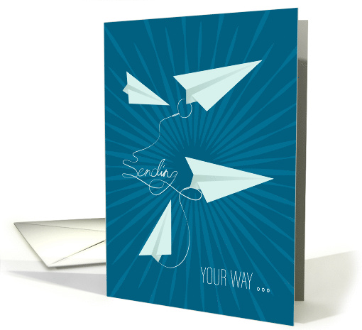 Paper Airplane Notes Get Well From Both of Us card (1739520)