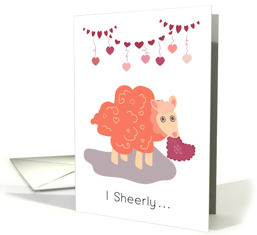 Sheep with Heart Happy Valentine's Day card (1754290)