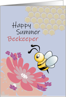 Happy Summer Bee and Flowers card