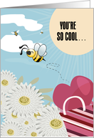 Bee Cool Valentines Day For Children card