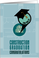 Construction Map Pointer Graduation card
