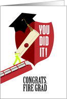 Fire Ladder and Shield Graduation card