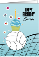 Volleyball Net Cupcake and Confetti Custom Relationship card