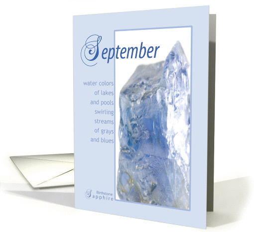 September Sapphire Birthstone Birthday card (732995)