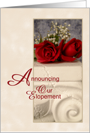 Roses and Pillar Elopement Announcement card