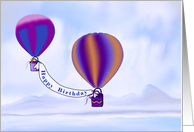 Gift Bags Hot Air Balloons for Birthday card