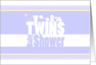 Twins Blanket Baby Shower Invitation card