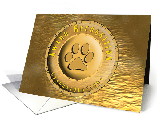 Paws for Applause Congratulations Award card (817921)