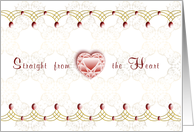 Faceted Heart Step Mom Congratulations Wedding card
