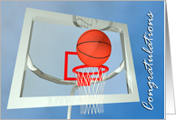 Basketball Net and Ball Congratulations card