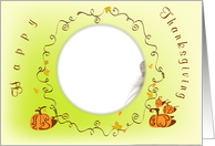 Custom Photo Card Pumpkin Vine Thanksgiving card