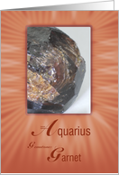 Aquarius Garnet Zodiac Birthday card