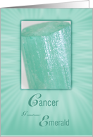 Cancer Emerald Zodiac Birthday card