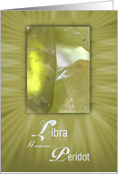 Libra Peridot Zodiac Birthday card