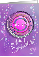 February twentieth Palindrome Bottle Cap Birthday Invite card