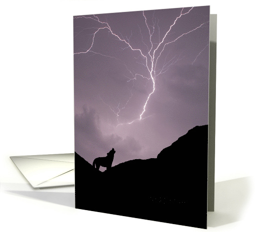 Lightning and Wolf Encouragement card (905972)
