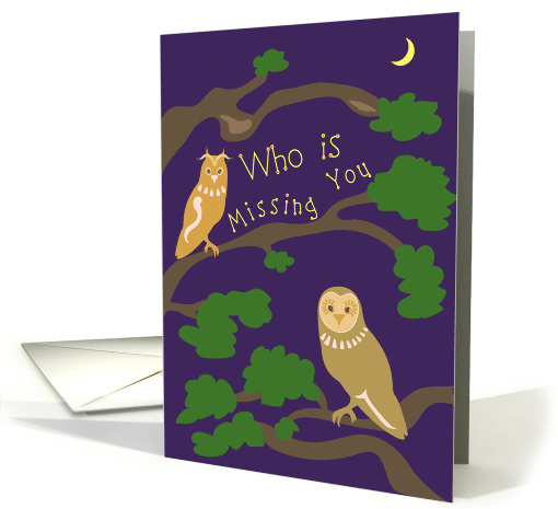 Night Owls and Tree Summer Camp Missing You card (913512)