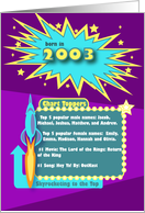 2003 Top of the Charts Happy Birthday card