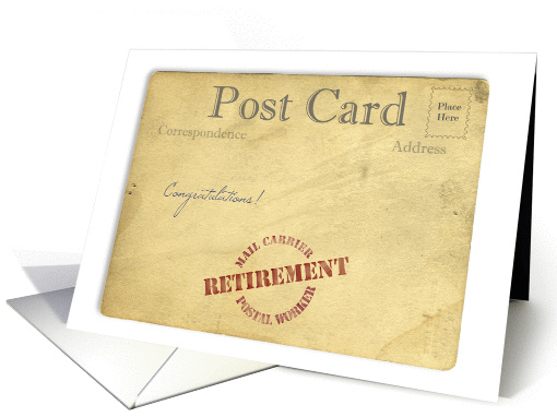 Post Card Postal Worker Retirement card (918418)