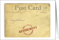 Post Card Postal Worker Retirement card
