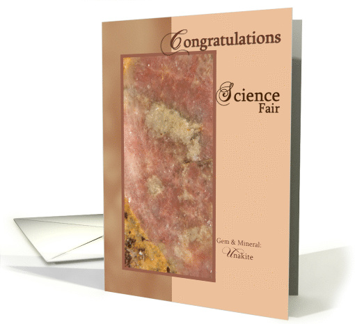 Unakite Mineral Science Fair Congratulations card (933325)