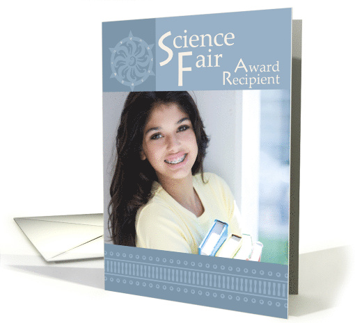 Custom Photo Science Fair Award Recipient Announcement card (933444)